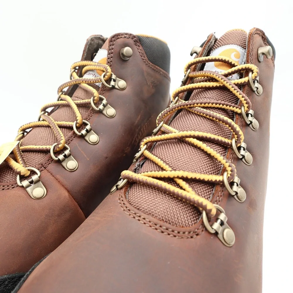 Carhartt Gilmore Work Boots Mens 12 M Brown Leather Alloy Toe Waterproof NWT